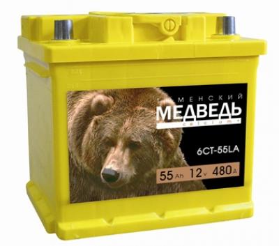 Аккумулятор 6СТ-55АПЗ (Медведь) зал.