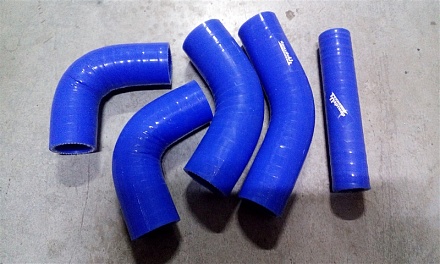 Патрубок радиатора ГАЗель дв. 405 ЕВРО-З (силикон) (к-т 5 шт.) (ПромТехПласт ООО)